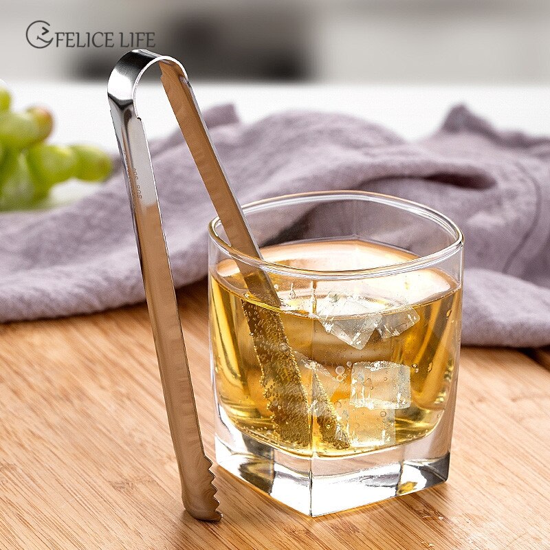 Edelstahl Zange Für Grill Party Bar BBQ Clip Brot essen Eis Klemme Eis Tong Küche Werkzeug Zubehör