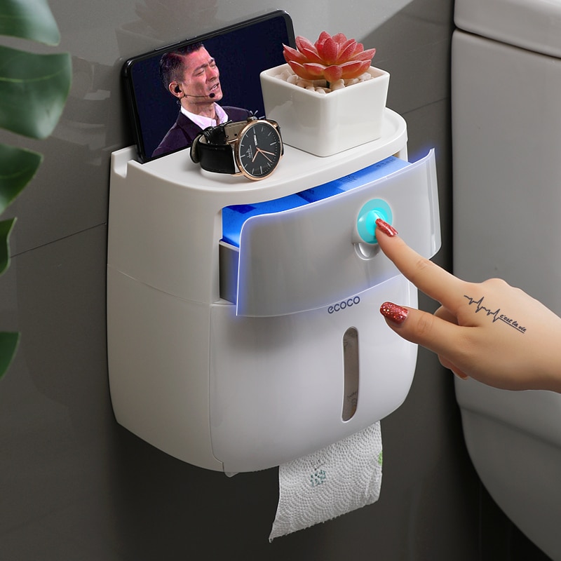 Wasserdicht Wc Papier Halfter Zauberstab Montiert Papier Handtücher Halfter Für Küche Schlecht Wc Papier Lagerung Kasten Wc Rollen Halfter