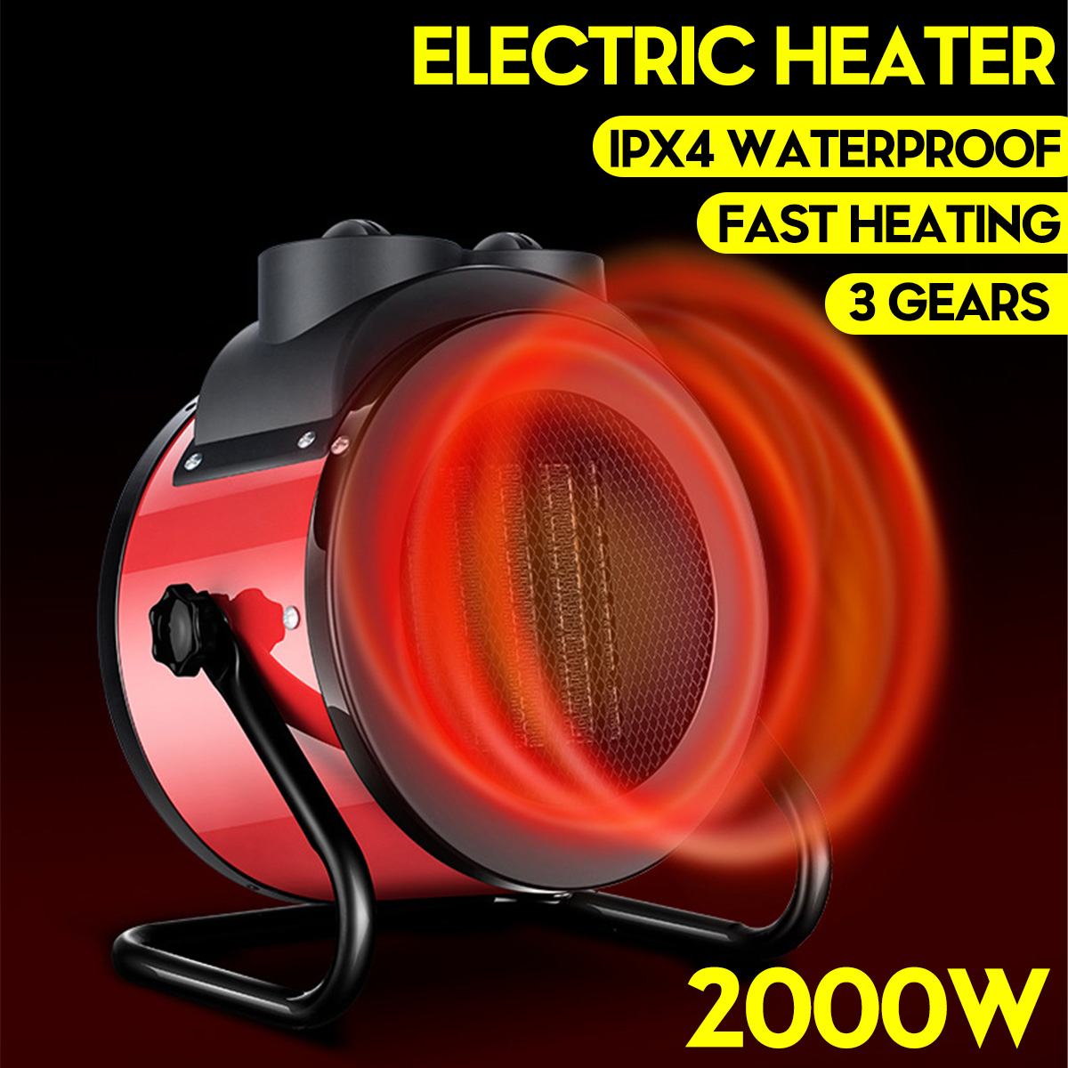 2000W Persönliche Tragbare Elektrische Heizungen Fan Mit Keramik PTC Heizung Mini Hause Heizung Fan Geräuscharm Warme Luft Gebläse