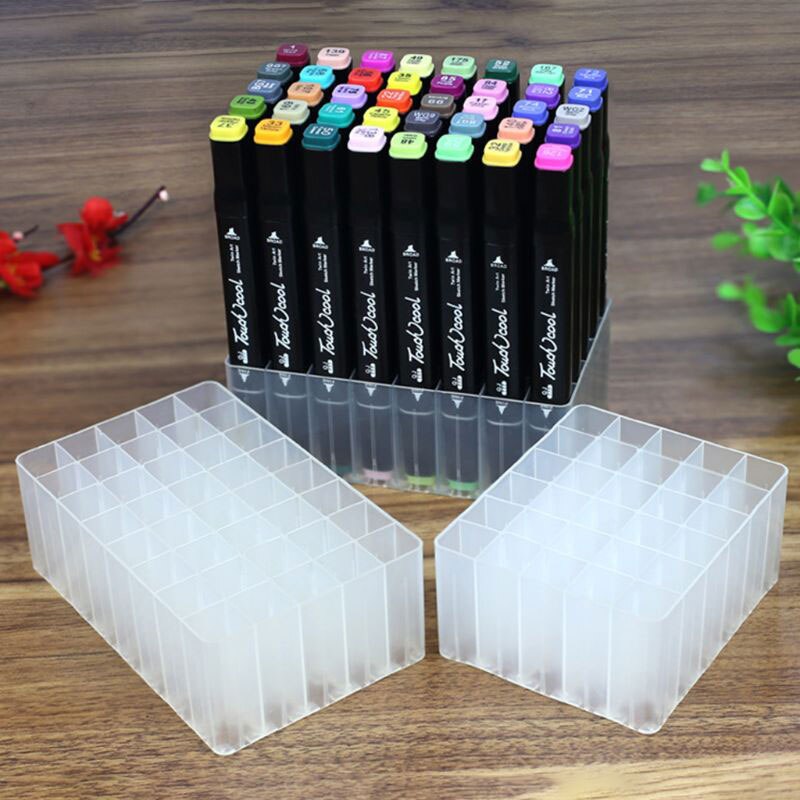 4 stücke/Pack 30/40 Schlüssel PP Marker Stift Lagerung Halfter Pinsel Bleistift Gestell DIY Scrapbooking Lagerung Kasten Schule Schreibwaren lieferant