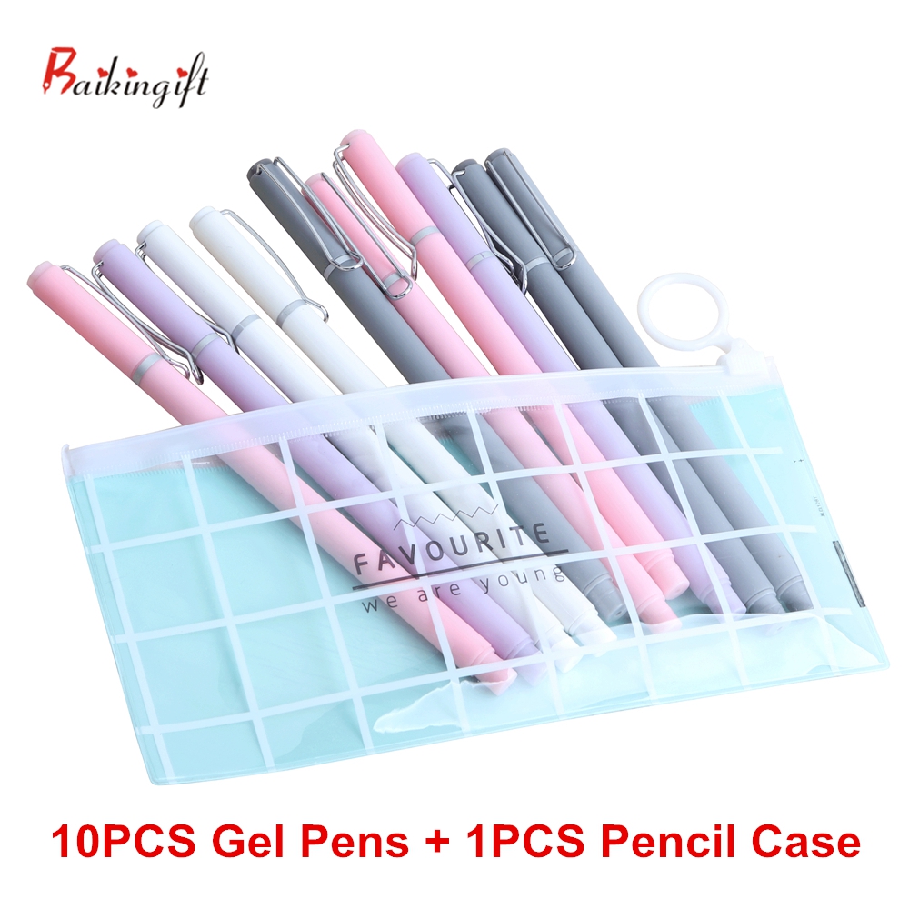 10 teile/satz Werbe Gel stift Und Bleistift fallen Kreative Stift Schreibwaren Kawaii Gel Tinte Stift Schule Schreibwaren Büro Lieferanten Stift