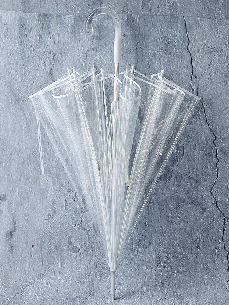 umkehren Frauen Regenschirm Langen Griff Uv Schutz Transparente Regenschirm Gerade Griff Paraguero Haushalt Handelswaren EF50UB