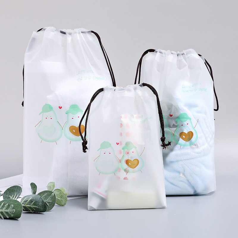 Nette Kordelzug Schwimmen Lagerung Taschen matt gefrostet Reisen Beutel Wasserdicht Versiegelt transparent Tasche für Trockene Kleidung Bhs Schuhe