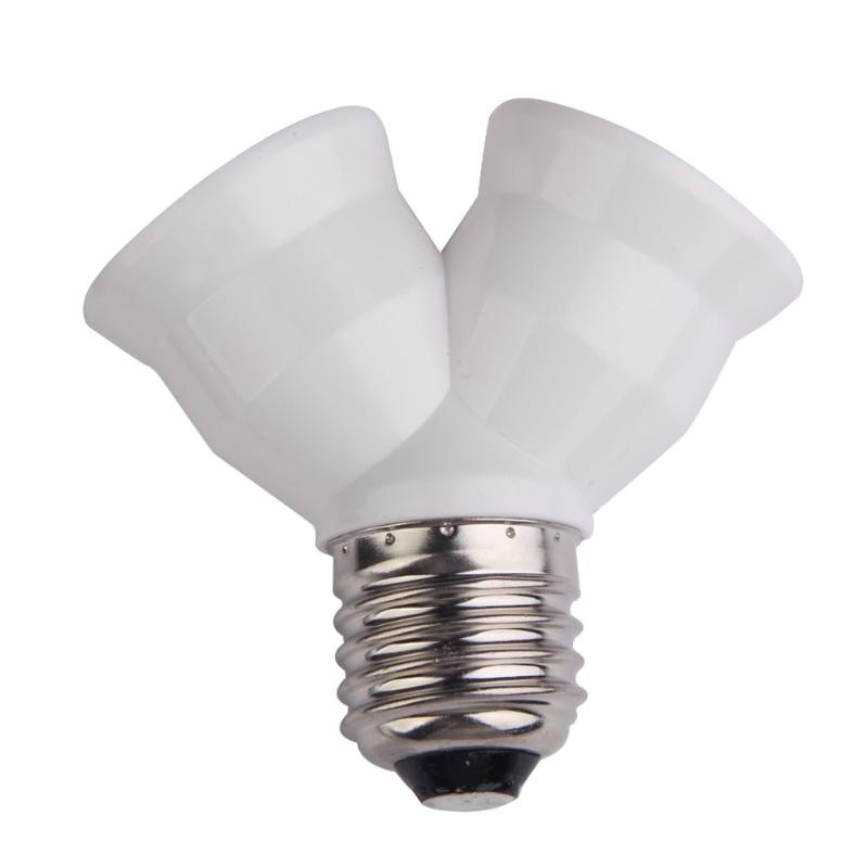 Kreative E27 Verlängern Basis Licht Lampe Birne Lampe Halfter Birne Halfter Dual Doppel Halogen Licht Lampe Kupfer Kontaktieren Adapter Konverter