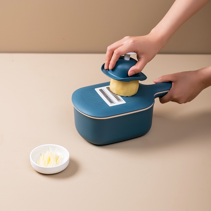 Mandoline Schneidemaschine Gemüse Schneidemaschine Kartoffel Schäler Karotte Zwiebel Reibe mit Sieb Gemüse Cutter Küche Zubehör Salat schneiden