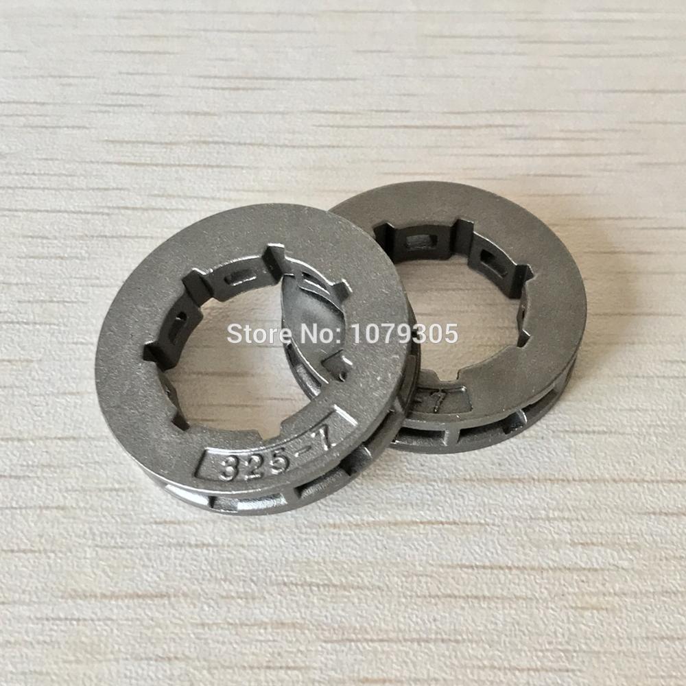 2Stck Werkzeug Teile Metall Kettensäge Ersatzteil Kettensäge Kettenrad Felge Energie Kamerad. 325-7T Für Kettensäge Ersatz 45cc/52cc/4500/5200