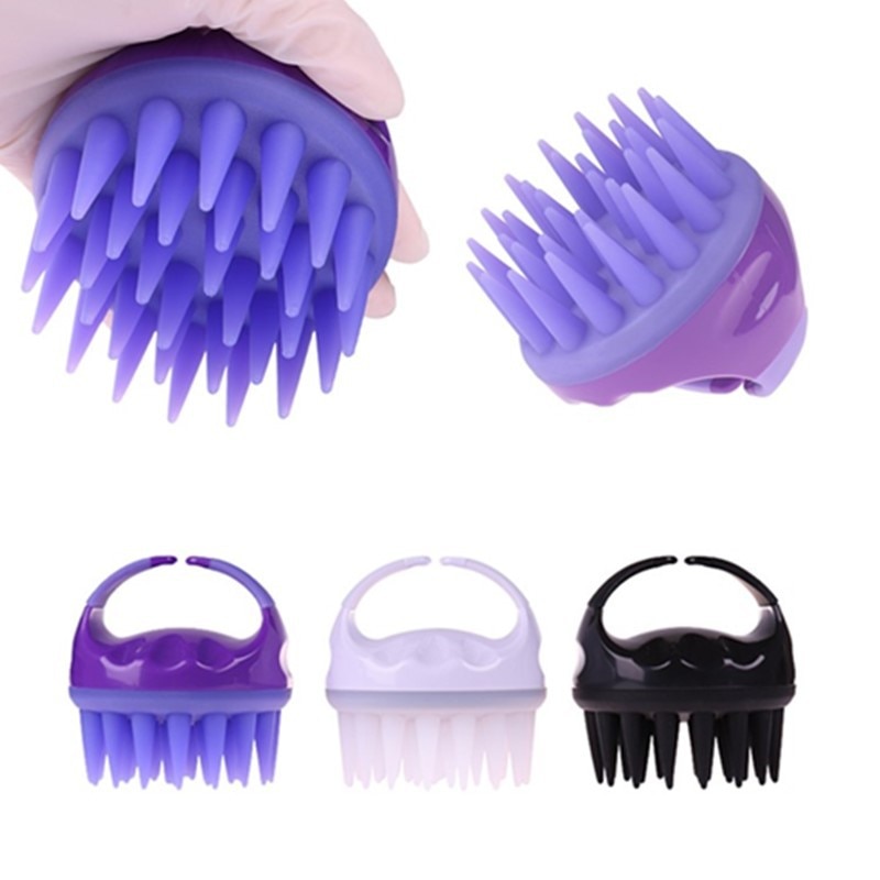 Silikon Haar Kopfhaut Massagegerät Shampoo Pinsel Weichen Kopf Massieren Wäscher Dusche Kopf Schuppen Reinigung Pflege Pinsel Entlasten Kamm