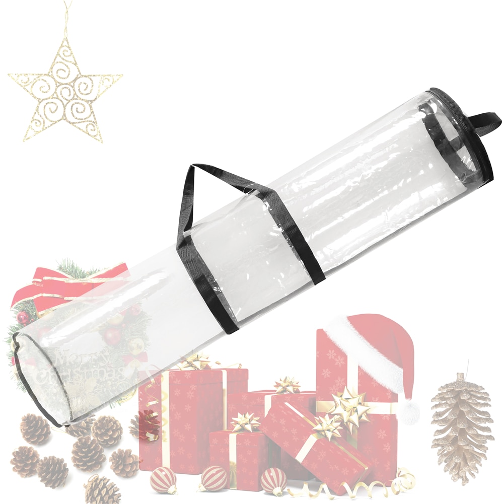 Verpackung Papier Lagerung Tasche Veranstalter Tasche 40 Zoll PVC Klar Tasche Mit Reißverschluss wickeln Mit Griffe Mit Reißverschluss Für Partei Dekoration