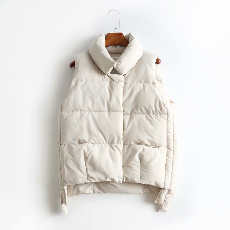 herbst Winter Große Tasche Weste Frauen Winter Warme Frauen Dicke Weste Mantel Warme Kurze Stehkragen Weste