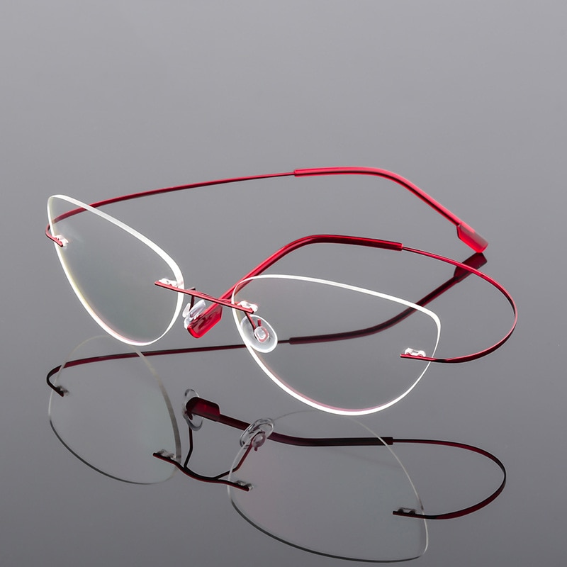 Einfache Speicher Titan Magnetische Gläser Männer Frauen flexibel Ultraleicht Randlose Vision Pflege Brillen Brillen Für Frauen Und Männer
