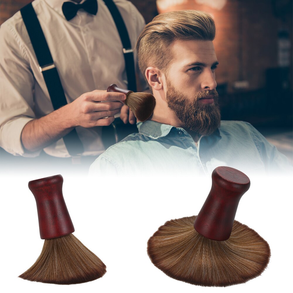 Tragbare Gesichts Reinigung Pinsel 1Stck Rasieren Pinsel Nacken Staubtuch Selbst Stehenden Friseure Haar Schneiden Friseur Stylist Für Salon