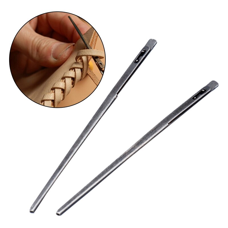 LMDZ 2Stck Doppel See Leder Seil Spitze Nadeln DIY Leder NäHenne Handwerk Werkzeug Leder Bausatz Werkzeuge Hand NäHenne Nadeln