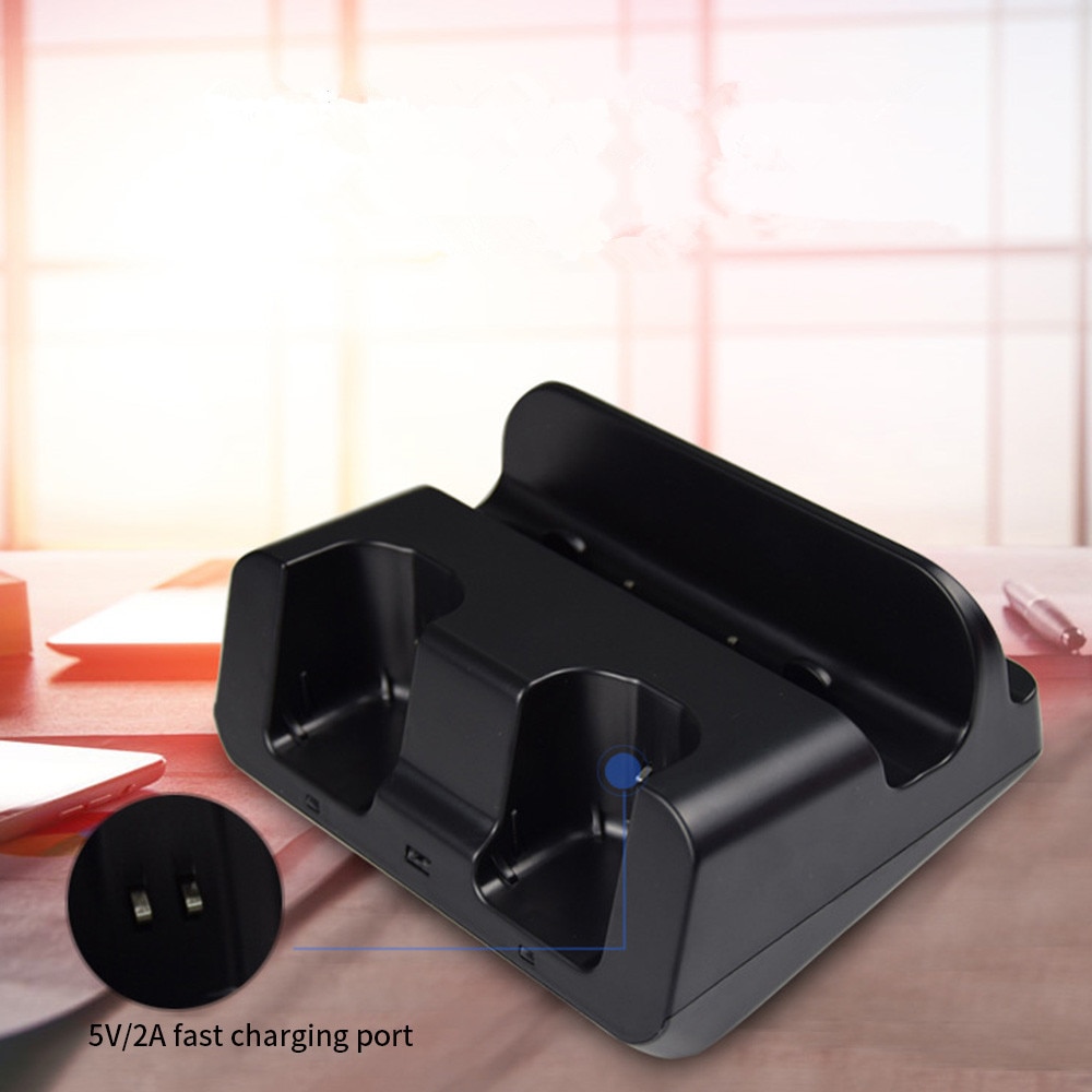 Für Wii U Ladegerät Bahnhof für Wii Dock Stehen für Wii Fernbedienung und für Wii U Gamepad, Ladung für 2Stck Batterien mit Schnur-B