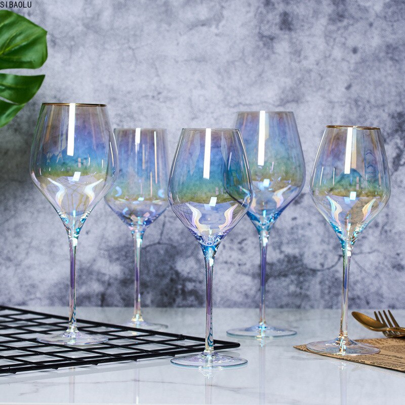 Regenbogen Becher Farbige Gläser Wein Ionen Vernickelt Gläser Party Glas EINE Vielzahl von Stilen Bunte Kristall Champagner Gläser