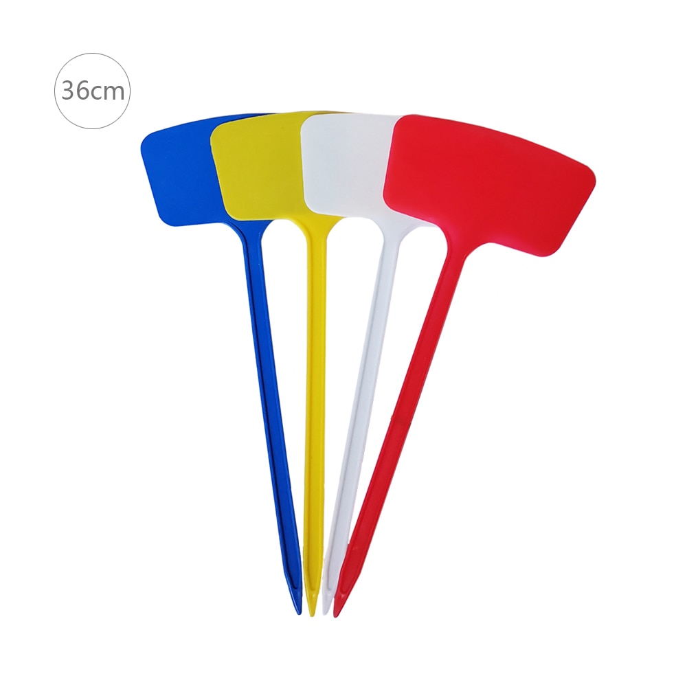 36cm Verlängern Kunststoff Pflanze Etikett Garten Ackerland T-bilden Stichworte Wasserdichte Kindergarten Marker Blume Töpfe Sämling Etiketten Tablett zeichen