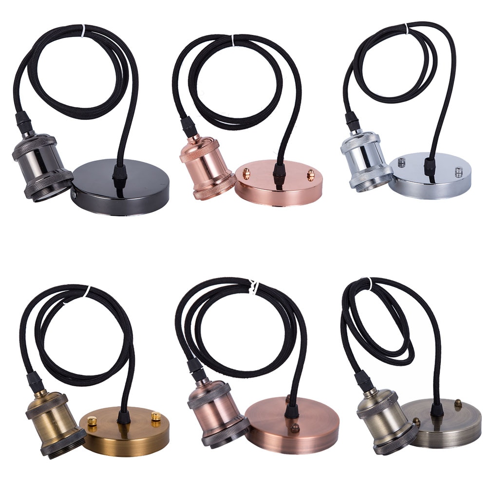 Jahrgang flament kristall-mais-birnen-droplight E26 E27 Lampe Halfter retro anhänger licht buchse Lampe Licht Schraube Buchse hängen licht Basis 6 farbe