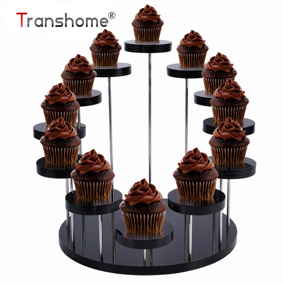 Transhome Cupcake Stand Acryl Anzeige Stand Für schmuck/Kuchen transparent Nachtisch Gestell Hochzeit Geburtstag Party Dekoration Werkzeuge