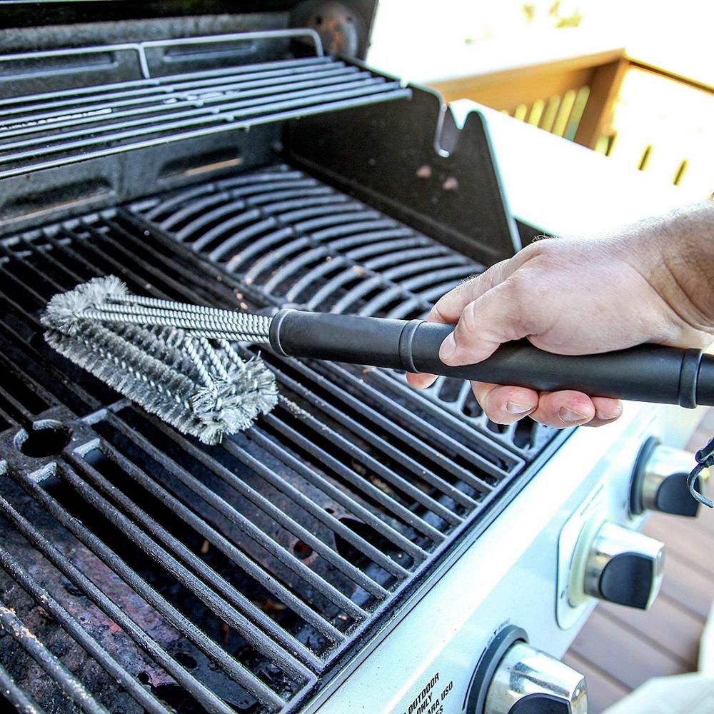 18 zoll Grill Reinigung Pinsel BBQ werkzeug Grill pinsel 3 Edelstahl Pinsel in 1 Cleanin bbq Zubehör Besten reiniger Grill