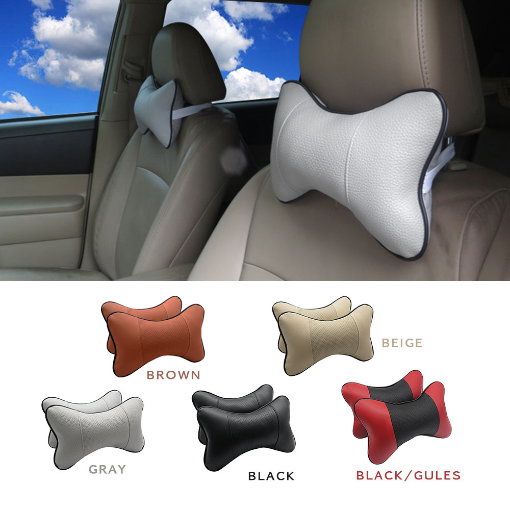 Auto Sitz Kopfstütze Abdeckungen Auto Leder Atmungsaktive Sicherheit Kissen Auto Auto Universal- Kopf Hals Rest Kissen Pad Für Auto Reise kissen