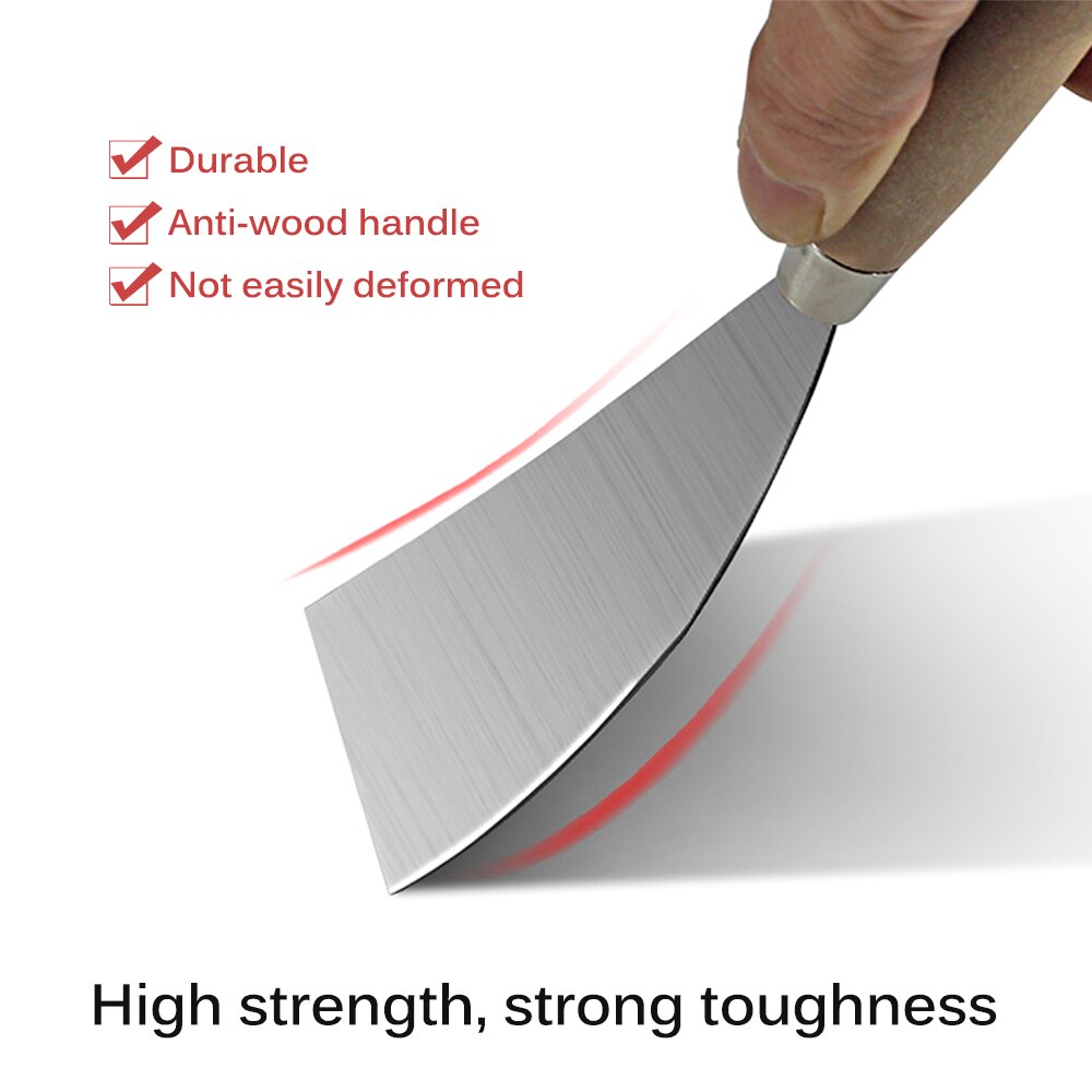 4 stücke Kitt Messer einstellen Mit Tasche Schaber Klinge Zauberstab Schaufel Kohlenstoff Stahl Bau Werkzeug Verputzen Messer