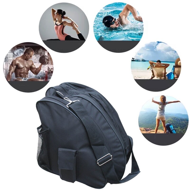 Tragbare Große Kapazität Rollschuhe Lagerung Schulter Tasche draussen Sport Handtasche Schlittschuh Schuh Sammlung Multi-Zweck