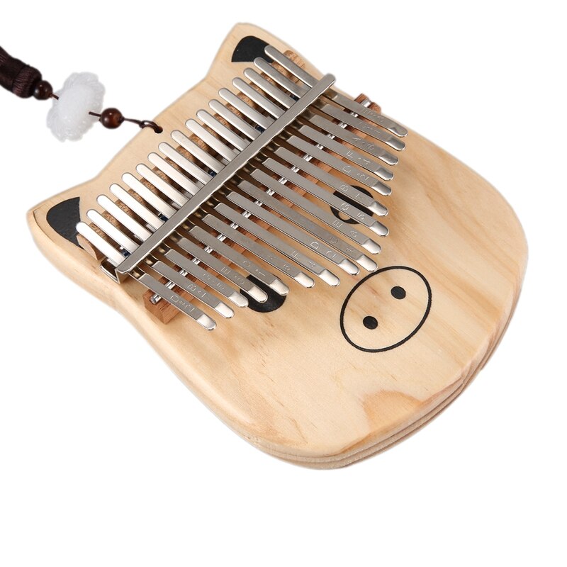 Mini Kalimba 17 Schlüssel Daumen Klavier mit Melodie Hammer Holz Hand Finger Klavier Mbira für freundlicher Erwachsene Anfänger