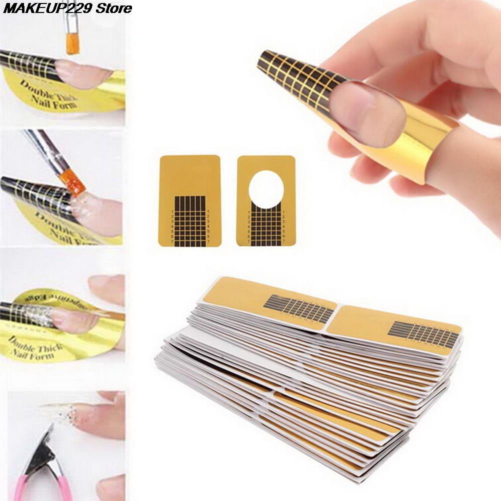 100 Stck NäGel Gel Verlängerung Tipps Aufkleber Nagel Kunst Berufs Acryl Nagel Formen bilden Acryl Nagel Formen Werkzeuge DIY Werkzeug