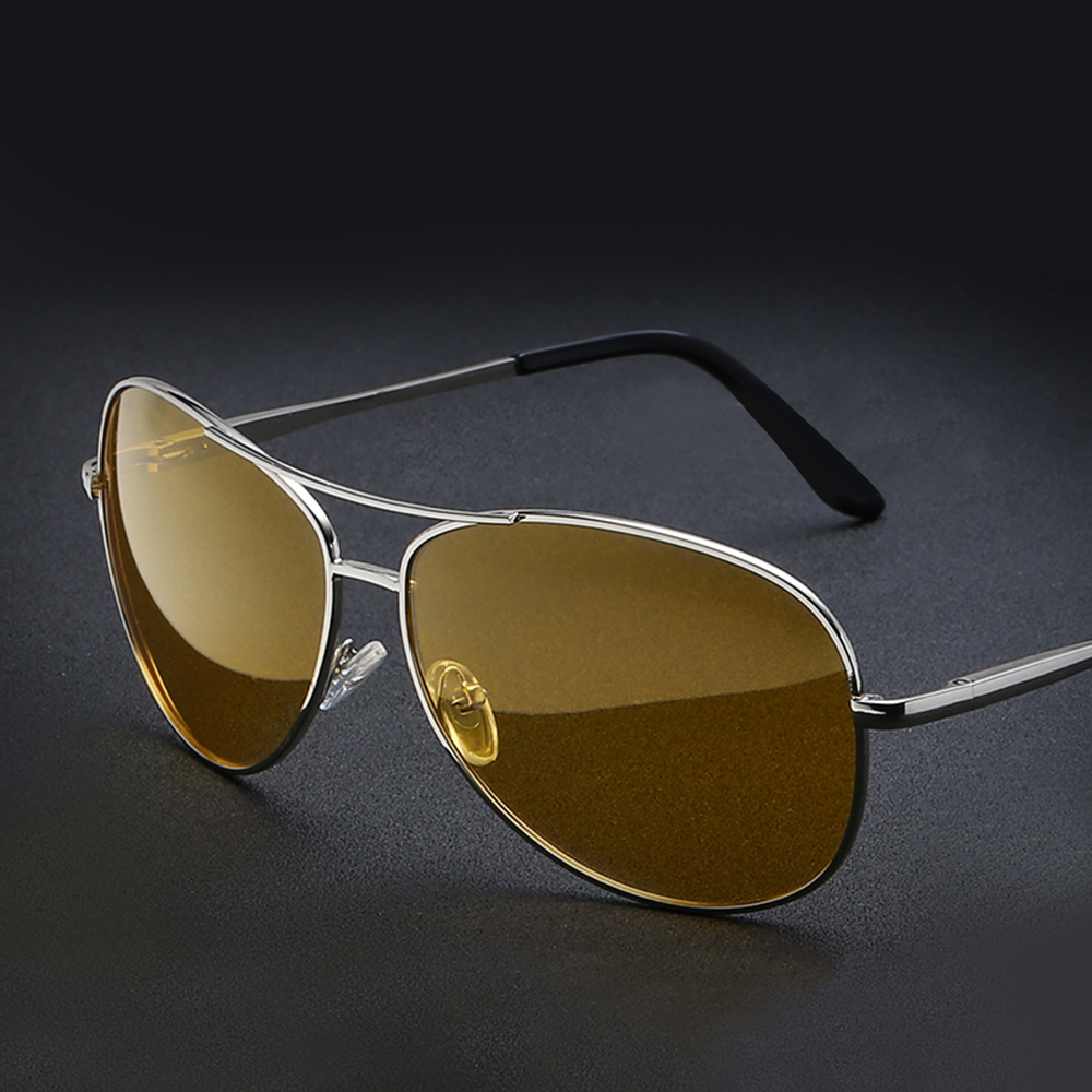 UV400 Polarisierte licht Nacht Gläser Fahren Gelb Sonnenbrille Klassische Anti Fahrer Sicherheit Polarisierte Gläser