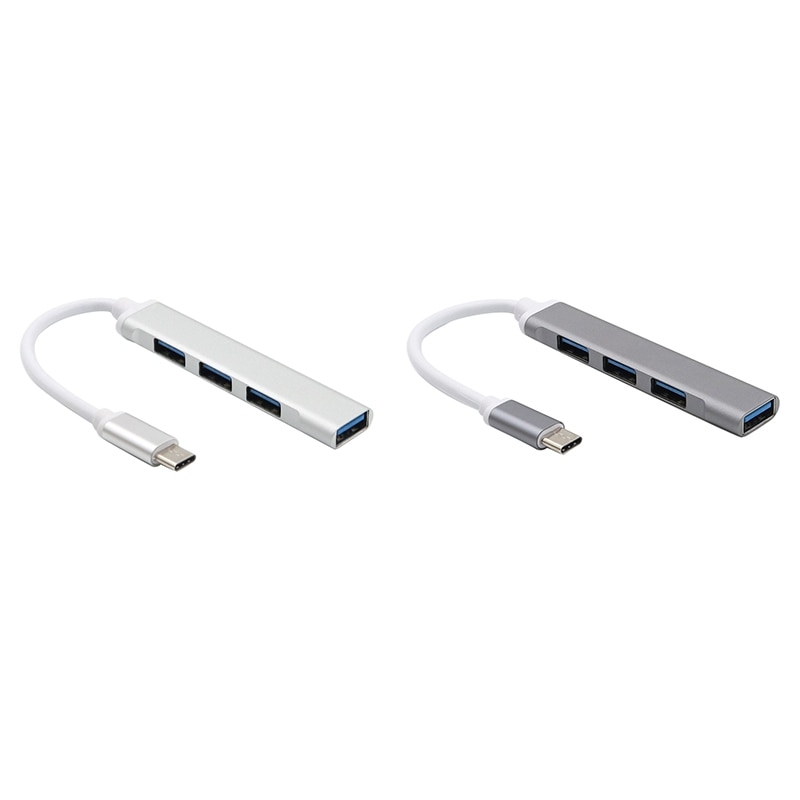 Typ-C zu 4-Hafen USB 3,0 Hub, Ultra-Dünne Daten USB Hub für Mac Profi IMac Oberfläche Profi XPS PC Handy, Mobiltelefon