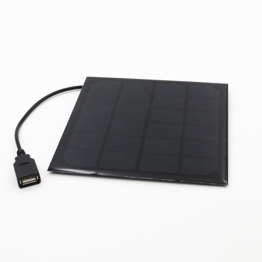 3W 6V Solar- Tafel Ladegerät Polykristalline Solarzelle DIY Solar- Ladung Batterie kabel 30cm 5V USB ausgang Solar- Tafel 6VDC