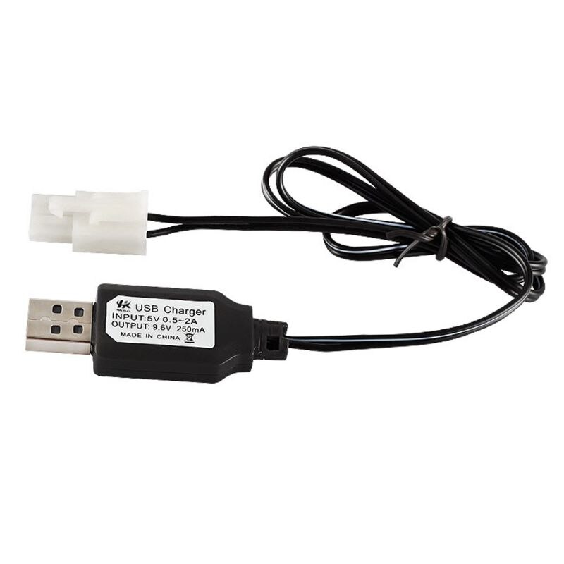 Ladekabel Batterie USB Ladegerät Ni-Cd Ni-Mh Batterien Pack KET-2P Stecker Adapter 9,6 V 250mA Ausgang Spielzeug Auto