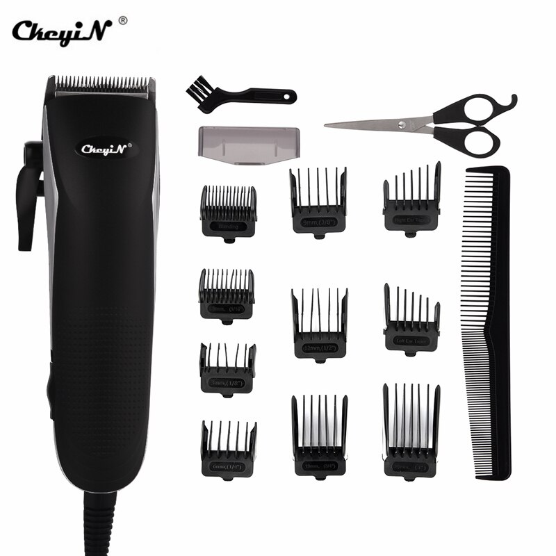 Geräuscharm Elektrische Haar Haarschneidemaschine kabelgebunden Haar Trimmer Professionelle Barbershop Haircutter freundlicher Haar Schneiden Maschine 1,5-25mm Kämme