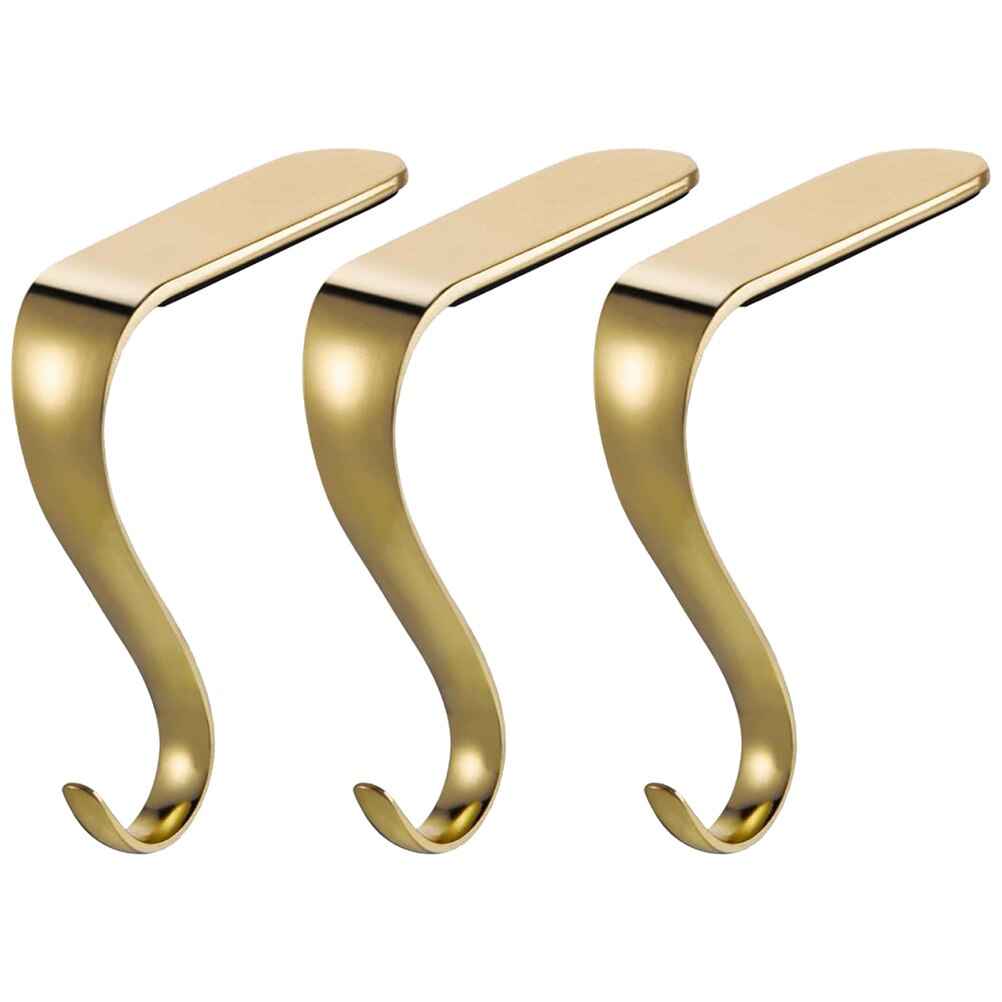 3Stck Weihnachten Strumpf Halfter Weihnachten Kamin Haken Goldene Kaminsims Haken Weihnachten Haken Dekoration Haken Kamin Haken