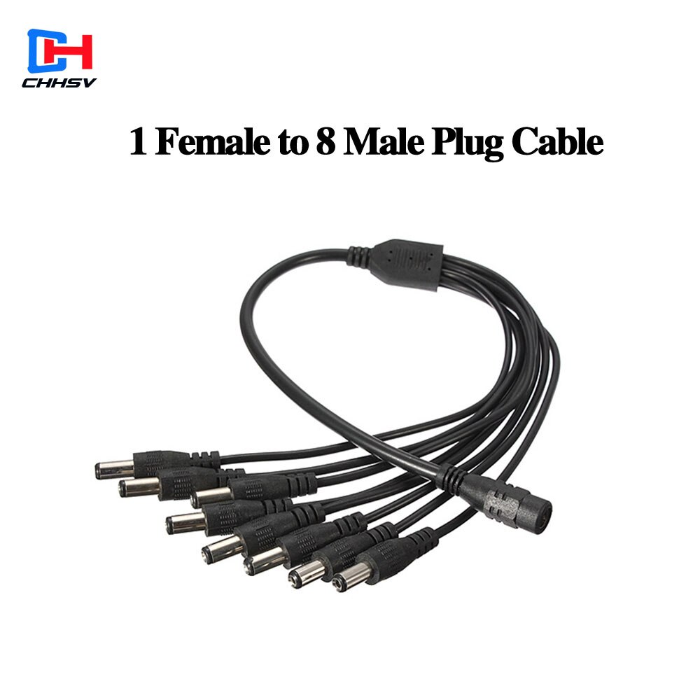 Neue Angekommene 8 Möglichkeiten Splitter DC Energie Kabel Verlängerung Kabel Für Secuirty System Kamera CCTV Energie Kabel
