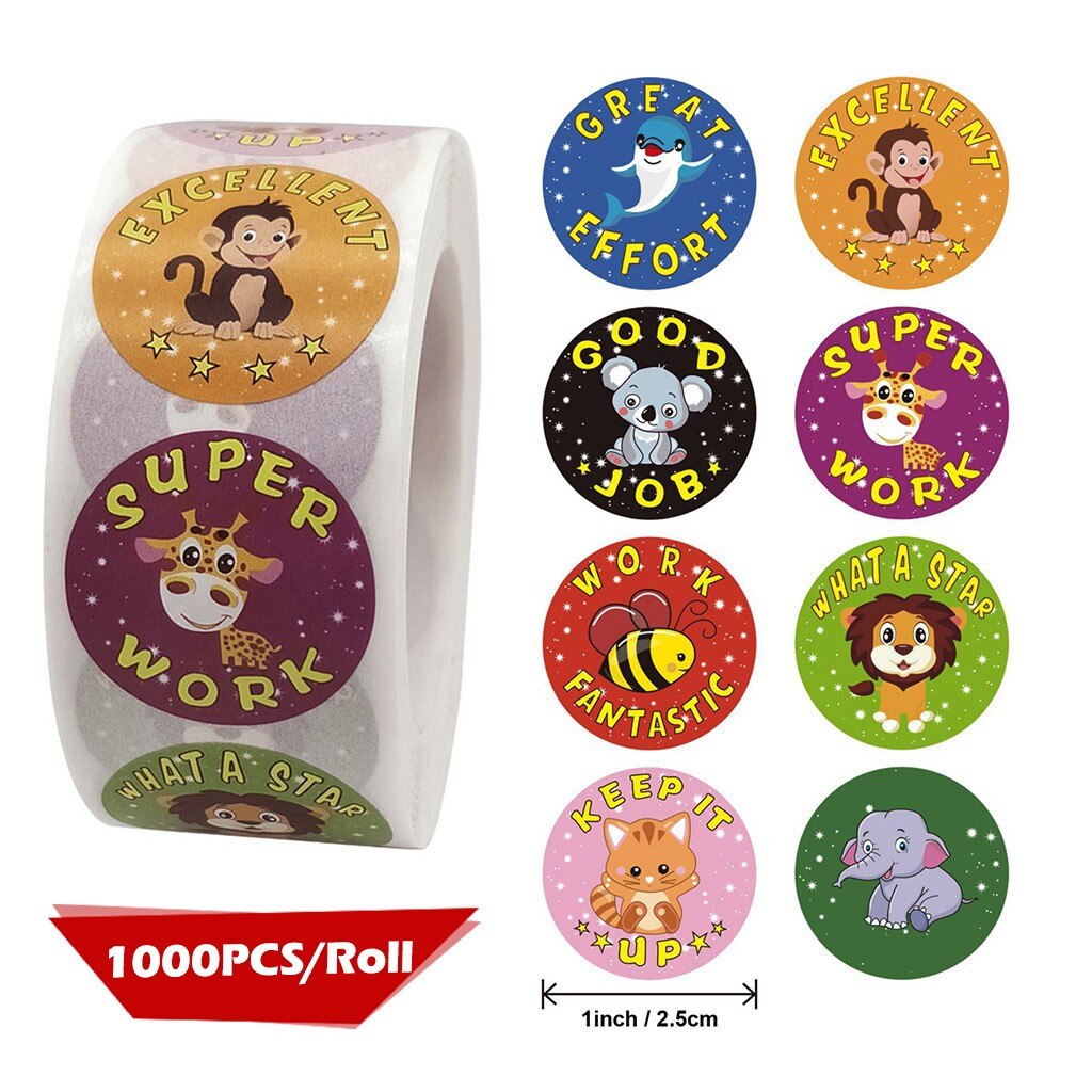 Pack Aufkleber Weihnachten Decorat 1000 stücke Schule Aufkleber 1 Zoll Lehrer Liefert für Klassenzimmer Töpfchen Aufkleber