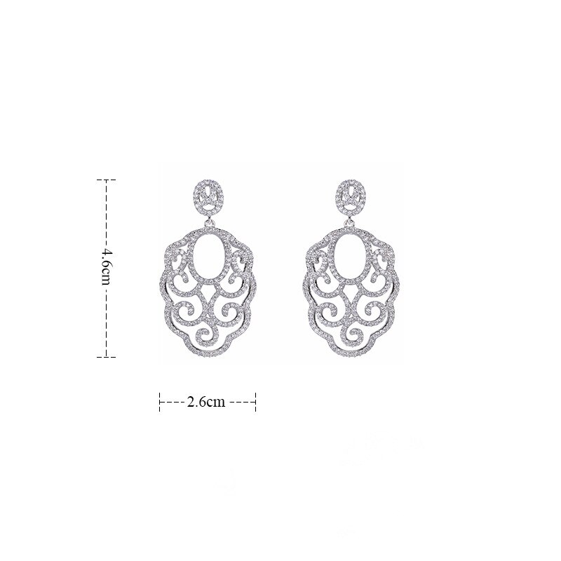 Blütenblatt Zucht Ohrringe frauen Anhänger Luxus Ohrringe Kupfer Mikro-intarsien Schwere Industrie Ohrringe Quelle Fabrik Accessori