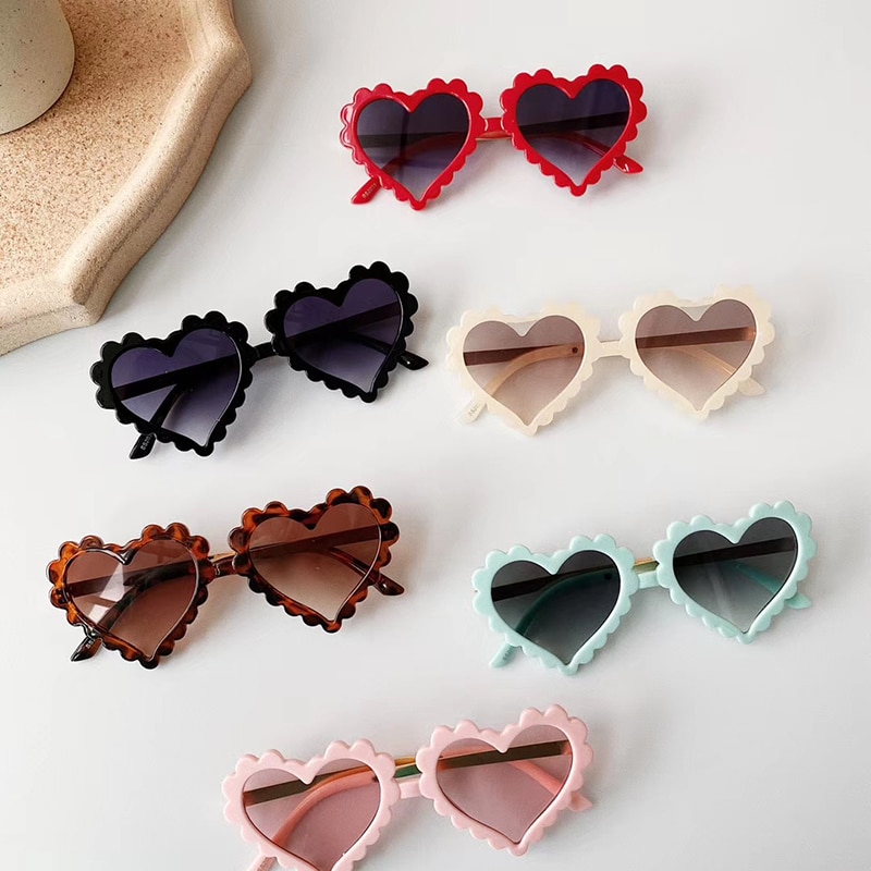 Neue freundlicher Sonnenbrille freundlicher Polarisierte Sonnenbrille LIEBE Herz Jungen Mädchen Gläser Baby Sicherheit Rahmen Brillen