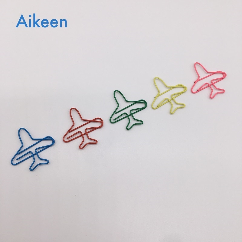 (10 stücke zu verkaufen) Farbige Flugzeug Metall Papier Clips, Kreative Neue Clip, Büro Schule Schreibwaren