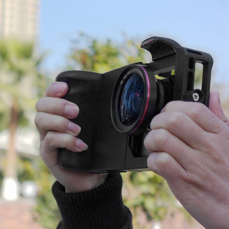 2-in-1 Weitwinkel Objektiv Makro Objektiv Fotografie Bausatz Telefon Stabilisator Gimbal Halfter