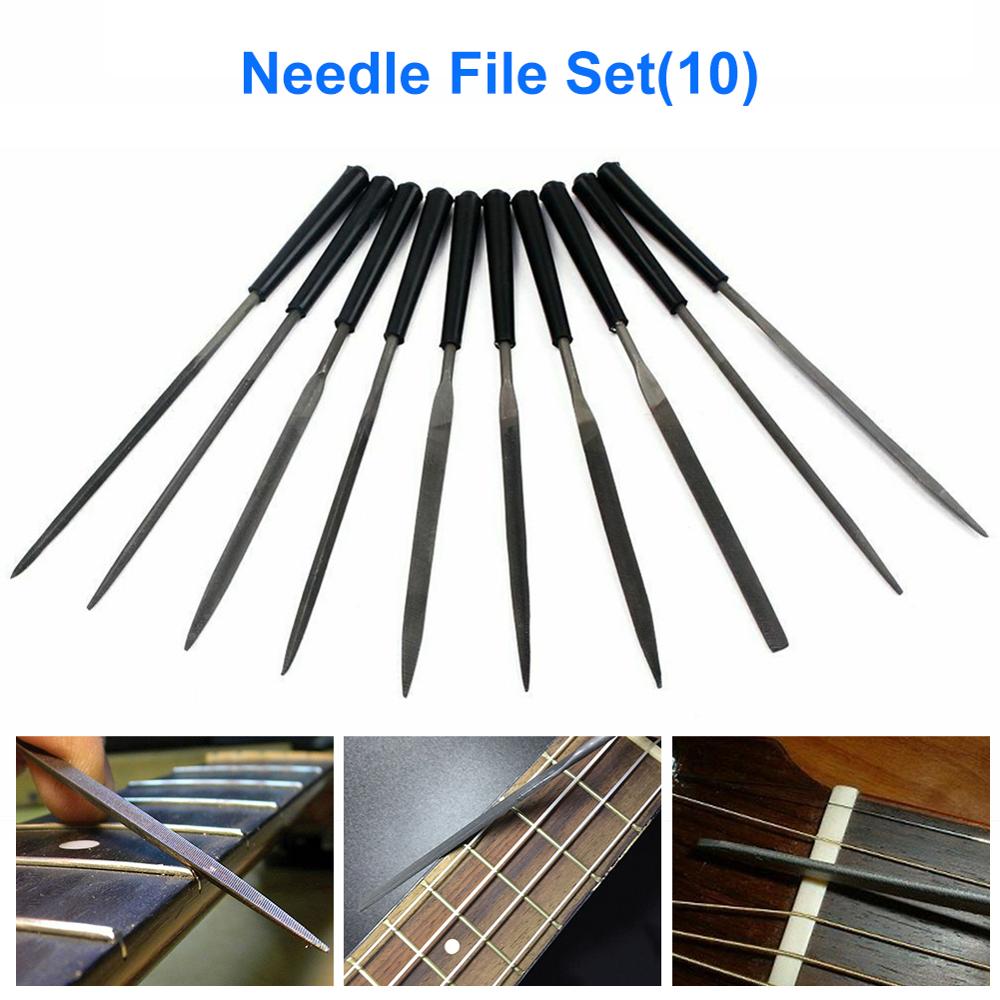 10 Stck Luthier Nadel Datei Bausatz Gitarre Schleifen Wartung Datei Gitarre murmeln Slot Bund Dressing Dateien Gitarre Reparatur Luthier Werkzeug