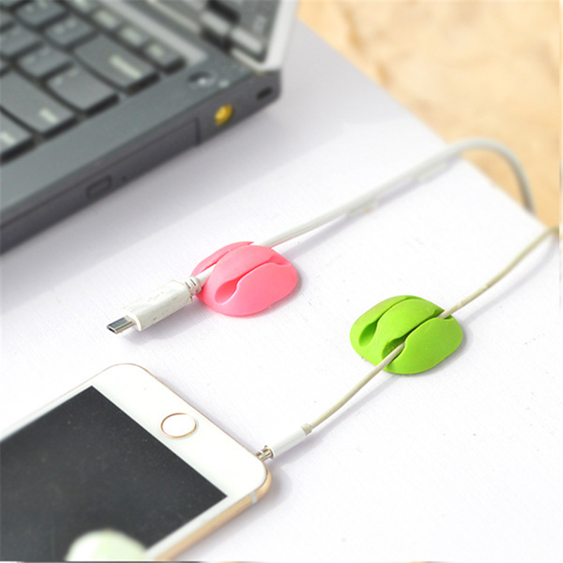 Doppel Löcher Heimat Büro Schreibtisch Lagerung Ladegerät Schreibtisch Telefon Kabel Veranstalter Draht Wickler Kopfhörer Kabel Fixer Halfter Clip
