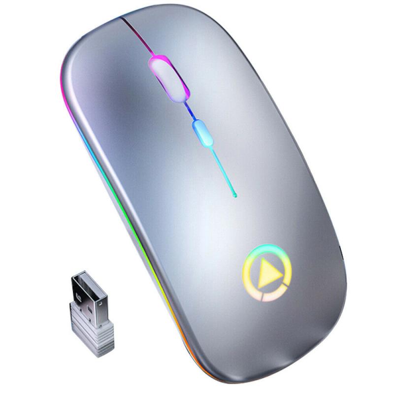 Drahtlose Maus RGB Wiederaufladbare Maus Drahtlose Computer Stille Mause LED hinterleuchtet Ergonomische Spielen Maus Für Laptop PC Büro