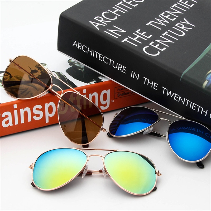 freundlicher Sonnenbrille freundlicher Jungen Mädchen Nette Spiegel Baby Rahmen UV400 Spiegel Pilot Brillen Sonnenbrille Kleine Größe