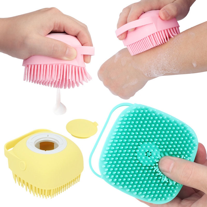 Silikon Kopf Massage Pinsel Körper Shampoo Kopfhaut Massage Pinsel Kamm Haar Waschen Kamm Dusche Fuß Wäscher Pinsel Schlecht Lieferungen