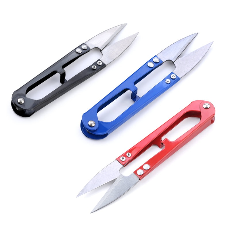 3 stücke U-förmigen schmuck schere näHenne schere Gewinde kopf elegante schere werkzeug für frauen schmuck schmuck machen DIY