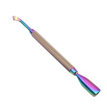 Regenbogen Edelstahl Manikübetreffend Nagel Kunst Werkzeug 4 Stile Kallus Rasierer Dual-beendet Chamäleon Nagel Häutchen Pusher Entferner