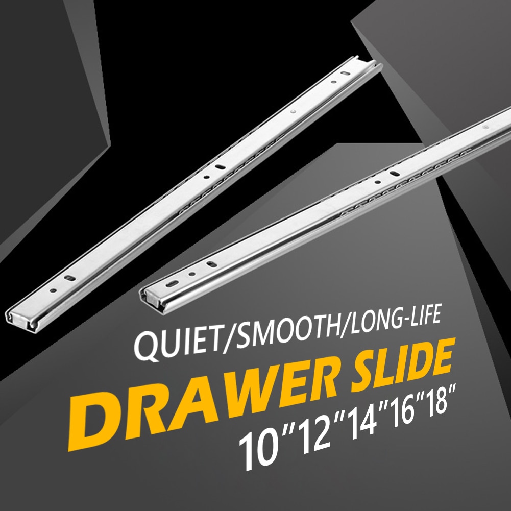 1 paar Mikro Schublade rutsche Ball führen Zwei Abschnitte 27mm Breite Edelstahl Falten Schublade Stahl Ball Rutsche Schiene Möbel Hardware- Armaturen