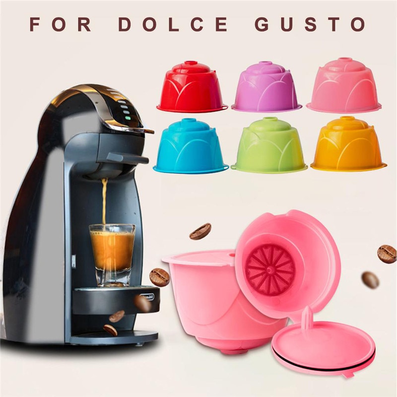 Wiederverwendbare Nachfüllbare Kaffee Filter Kapsel Tasse für Dolce Gusto Maschinen Cafe Küche Spielereien Kunststoff Kaffee Maschine Filter
