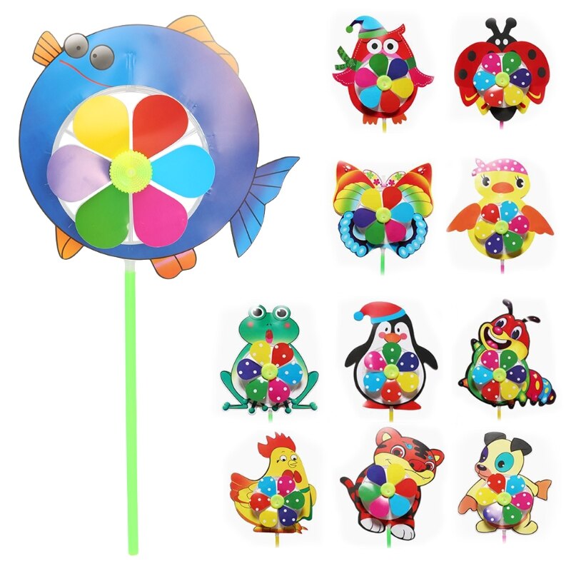 Karikatur Ebene Windmühle Wind Spinner Windrad Heimat Garten Garten Dekor freundlicher Spielzeug