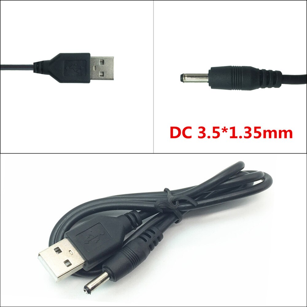 0,8 M USB Energie Kabel Hafen zu 3,5*1,35mm 5V Innere DC Fass Jack Energie Kabel Stecker für Kleine Elektronik Geräte Zubehör